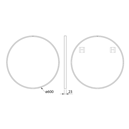 NOTION SLIM kulaté zrcadlo v rámu ø 60cm, bílá mat