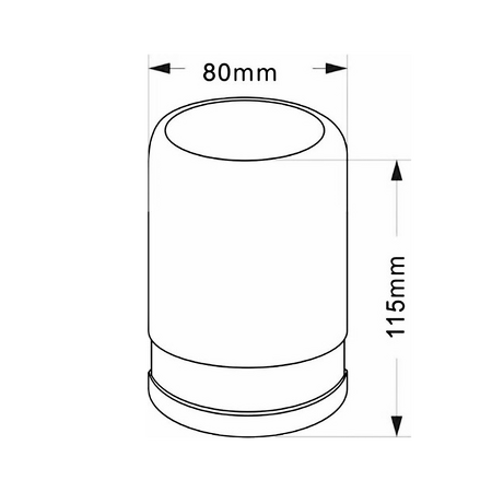 POSH sklenka na postavení, mramor, šedá