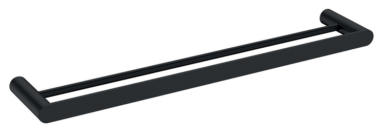 Dvojitý držák ručníků Nostris 600 mm, černá