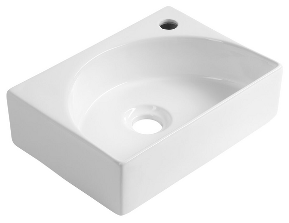 RUBIC keramické umývátko 34x25cm, bílá