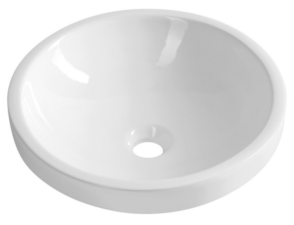 ROLA keramické umyvadlo zápustné, průměr 41cm, bílá