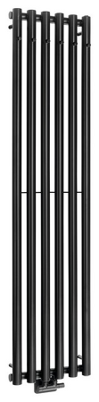 PILON otopné těleso 418x1800mm, se šesti háčky pro ručník, černá mat