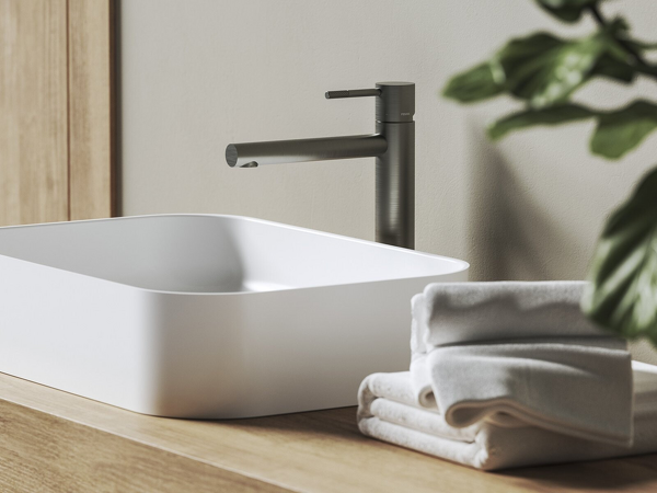 NX 015.20GB Umyvadlová stojánková baterie 280 mm, bez výpusti, grafit kartáčovaný