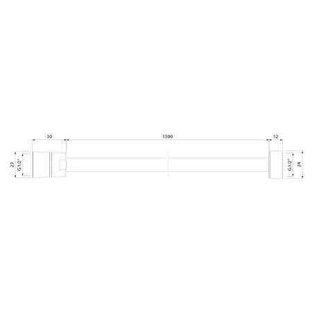POWERFLEX kovová sprchová hadice, 150cm, zlato mat