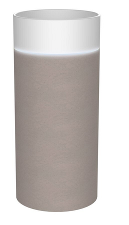 OASIS keramické umyvadlo volně stojící ø 40x89cm, bílá/beton pearl grey
