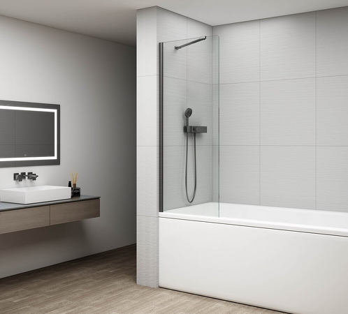 FISA vanová zástěna 700x1500mm, gun metal, čiré sklo