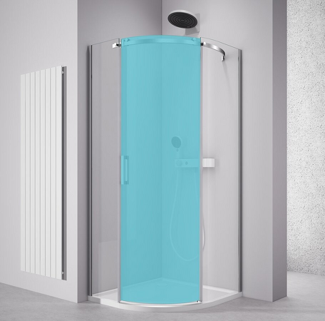 THRON KOMPONENT čtvrtkruhová sprchová zástěna 900x900mm, čiré sklo, pravá