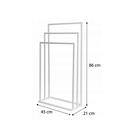 Stojan na ručníky 450x860x210mm, bílá mat