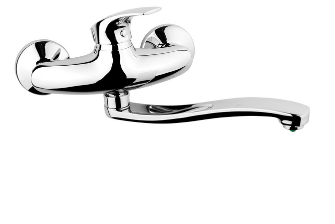 Umyvadlová nebo dřezová nástěnná baterie Metalia ECO+ chrom